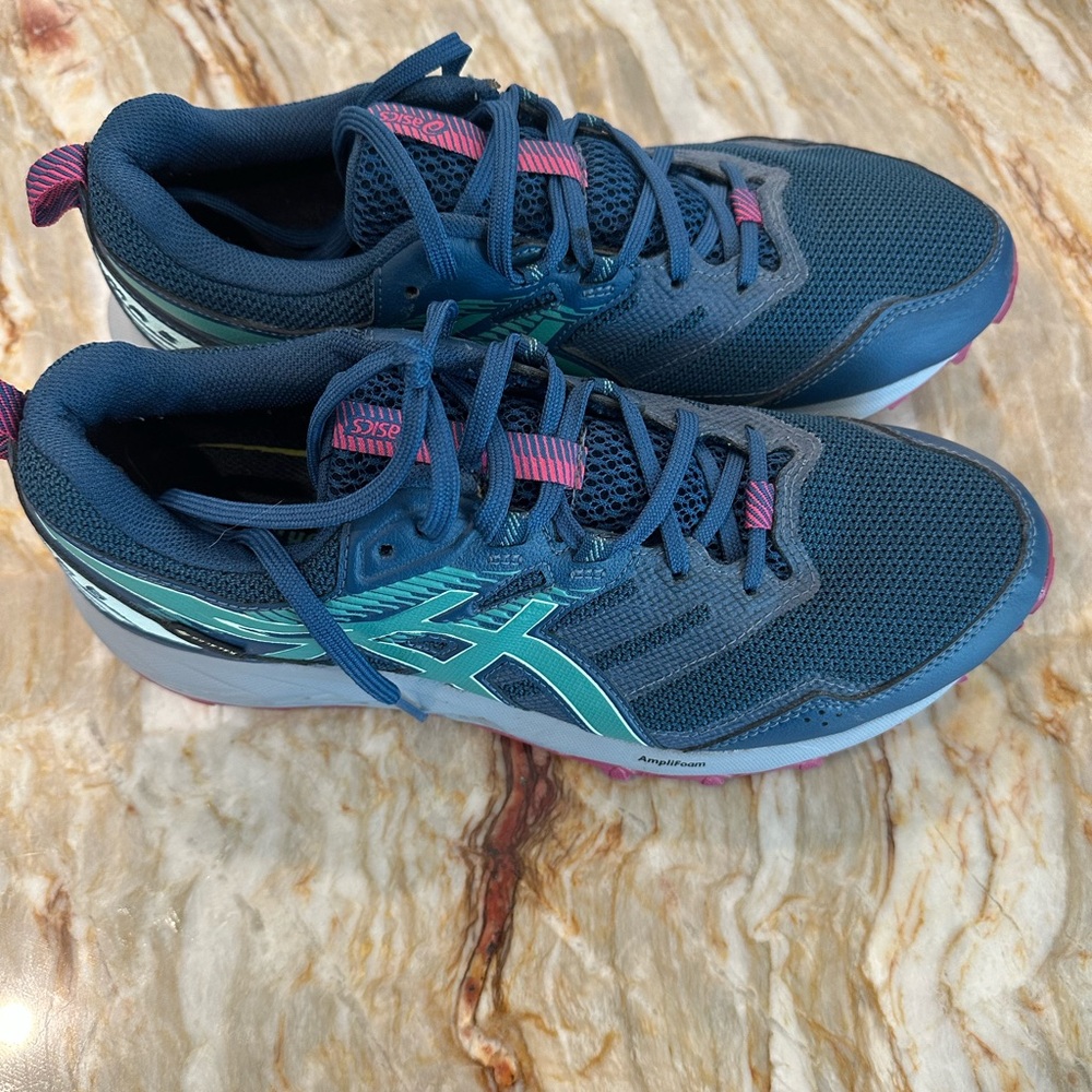 Asics waterproof hiking shoes.